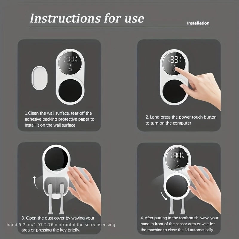 USB charging smart toothbrush sterilizer